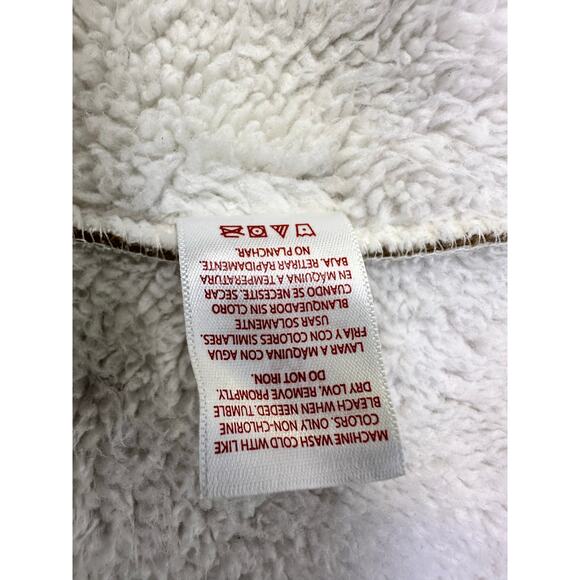 Faded Glory Women's Tan Sherpa Lined Full Zip Hoodie Size Large - Picture 9 of 12